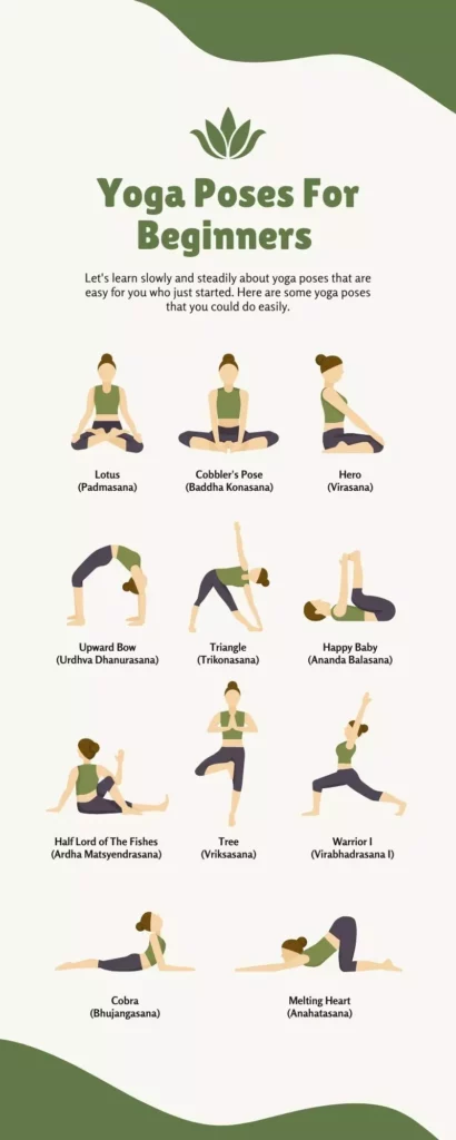 Yoga Poses for Beginner Infographic
